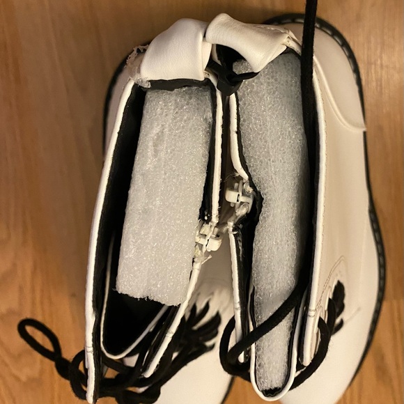 Soda White Combat Boots Zipper Size 11 NWOT - Picture 2 of 5